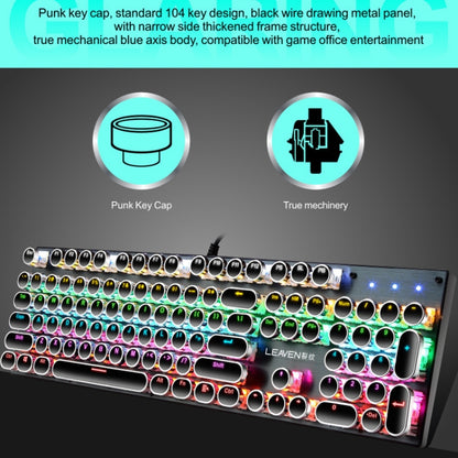 104 Keys Green Shaft RGB Luminous Keyboard Computer Game USB Wired Metal Mechanical Keyboard, Cabel Length:1.5m, Style: Ordinary Version (Black) - Wired Keyboard by buy2fix | Online Shopping UK | buy2fix