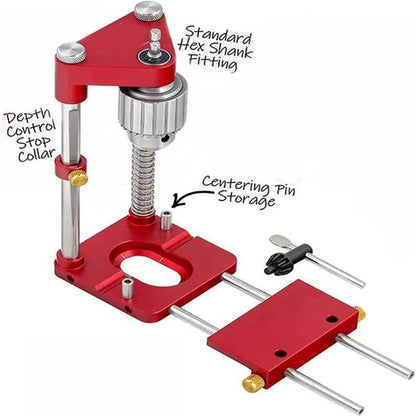 Accurate Positioning Belt Drilling Wood Drill Woodworking Locator Accessories Tool,Style: Plastic (Red) - Others by buy2fix | Online Shopping UK | buy2fix