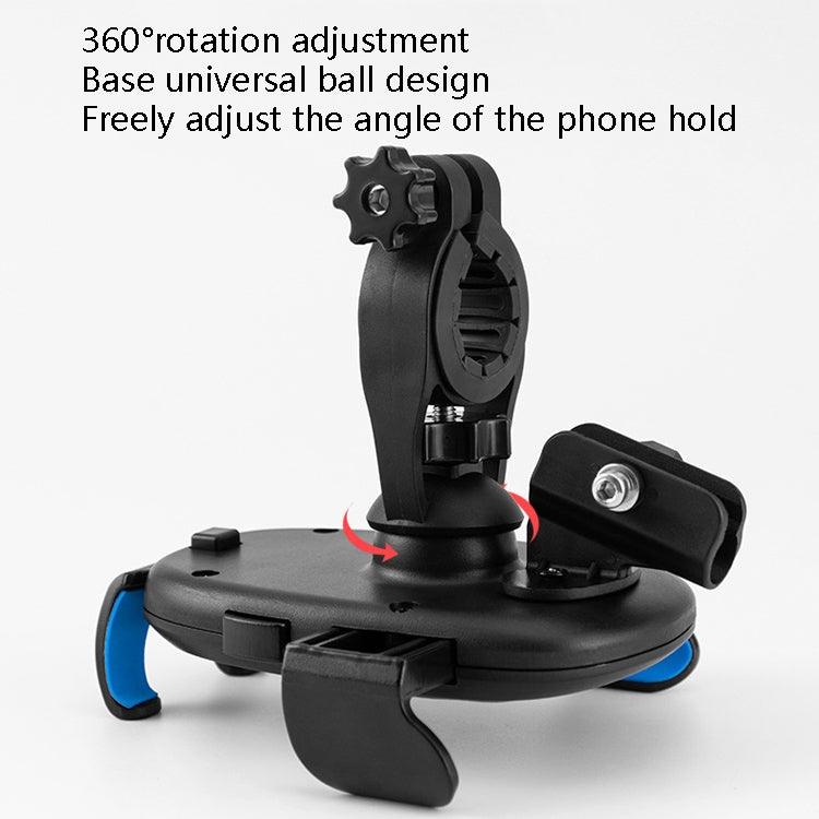 CYCLINGBOX BG-2935 Bicycle Mobile Phone Bracket With Umbrella Waterproof Navigation Electric Car Mobile Phone Frame, Style: Handlebar Installation (Black) - Holders by CYCLINGBOX | Online Shopping UK | buy2fix