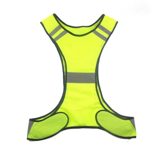 Sports Reflective Vest Night Running Outdoor Reflective Clothing Traffic Safety Reflective Vest,Style: Without Led(Fluorescent Yellow) - In Car by buy2fix | Online Shopping UK | buy2fix