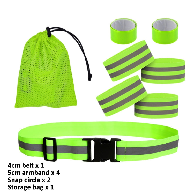 Reflective Elastic Band Suit Night Running Construction Site Traffic Safety Reflective Equipment,Style: 1 Belt+4 Arm Strap+2 Snap Circle+ Storage Bag - Workplace Safety Supplies by buy2fix | Online Shopping UK | buy2fix