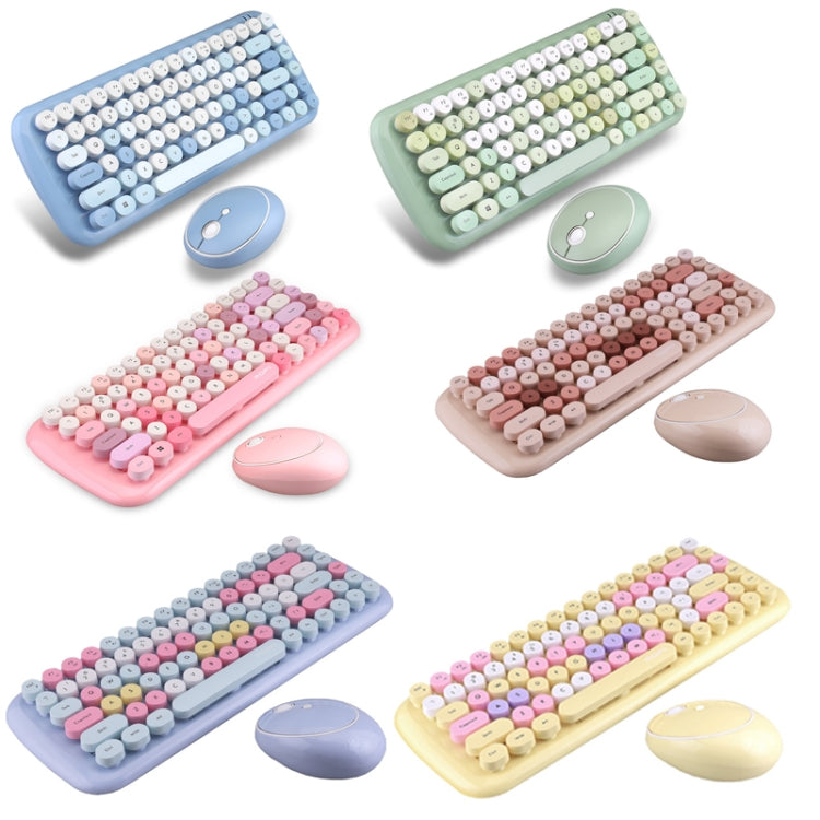 MOFii Candy Punk Keycap Mixed Color Wireless Keyboard and Mouse Set(Milk Tea Color) -  by MOFii | Online Shopping UK | buy2fix