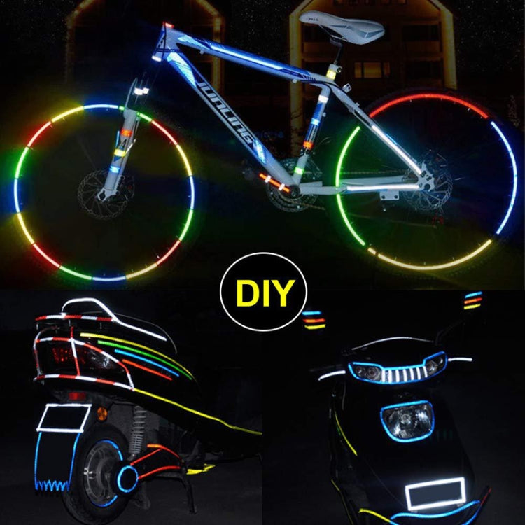 5 Rolls Bicycle Mountain Bike Motorcycle Sticker Car Contour Reflective Sticker Night Riding Reflective Sticker, Size: 2 x 800cm(Yellow) - Decorative Accessories by buy2fix | Online Shopping UK | buy2fix