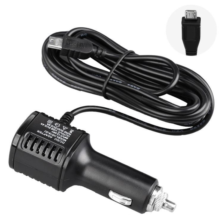 H519 Car Charger Driving Recorder Power Cord Dual USB With Display Charging Line, Specification: Micro Straight - In Car by buy2fix | Online Shopping UK | buy2fix