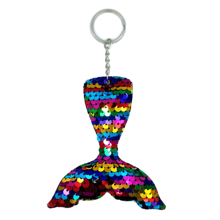 10 PCS Reflective Mermaid Keychain Sequins Mermaid Tail Accessories Car Luggage Pendant(Colorful 33) - In Car by buy2fix | Online Shopping UK | buy2fix