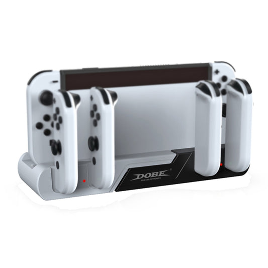 DOBE TNS-0122 4 In 1 Gamepad Charging Dock For Switch OLED(White Black) - Toys & Hobbies by DOBE | Online Shopping UK | buy2fix