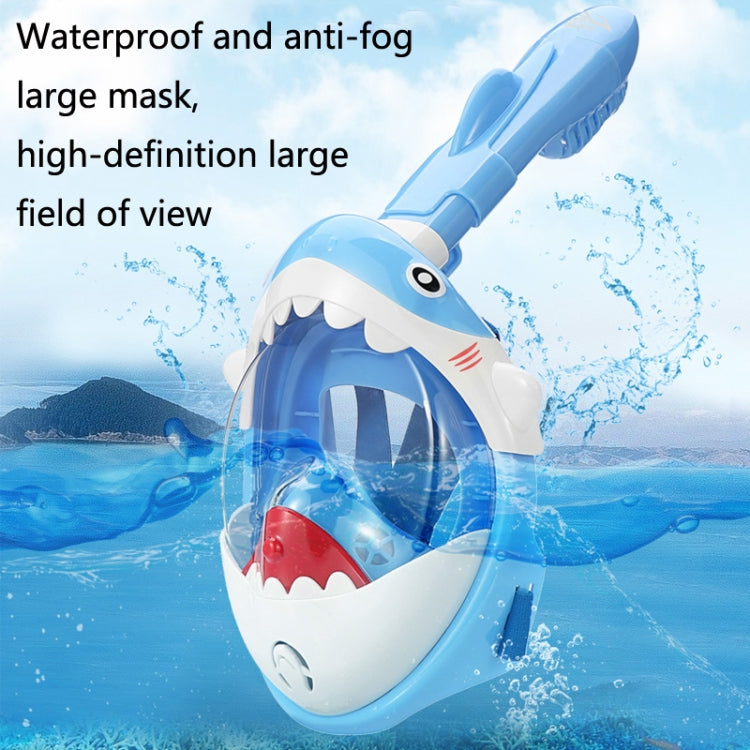 Cartoon Kids Full Dry Diving Mask Swimming Anti-Fog Snorkeling Mask, Size: XS(Shark Pink) - DJI & GoPro Accessories by buy2fix | Online Shopping UK | buy2fix