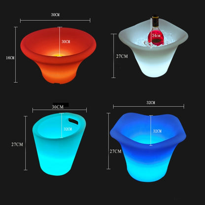 ES-IC014 Waterproof LED Luminous Ice Bucket For Bars, US Plug, Size: 31x29x34cm - Novelty Lighting by buy2fix | Online Shopping UK | buy2fix