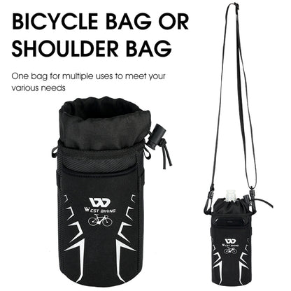 WEST BIKING Bicycle Insulated Water Bottle Bag(Black) - Bicycle Bags by WEST BIKING | Online Shopping UK | buy2fix