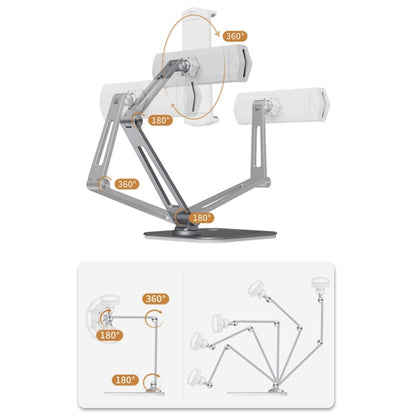 Boneruy P47 Tablet Computer Stand Desktop Mobile Phone Stand(White) - Desktop Holder by BONERUY | Online Shopping UK | buy2fix