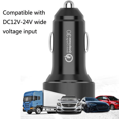 QIAKEY TM328 Dual Port Fast Charge Car Charger - In Car by QIAKEY | Online Shopping UK | buy2fix