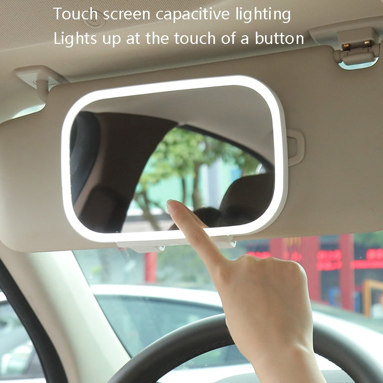 Car Sun Visor Makeup Mirror With LED Light(White) - In Car by buy2fix | Online Shopping UK | buy2fix