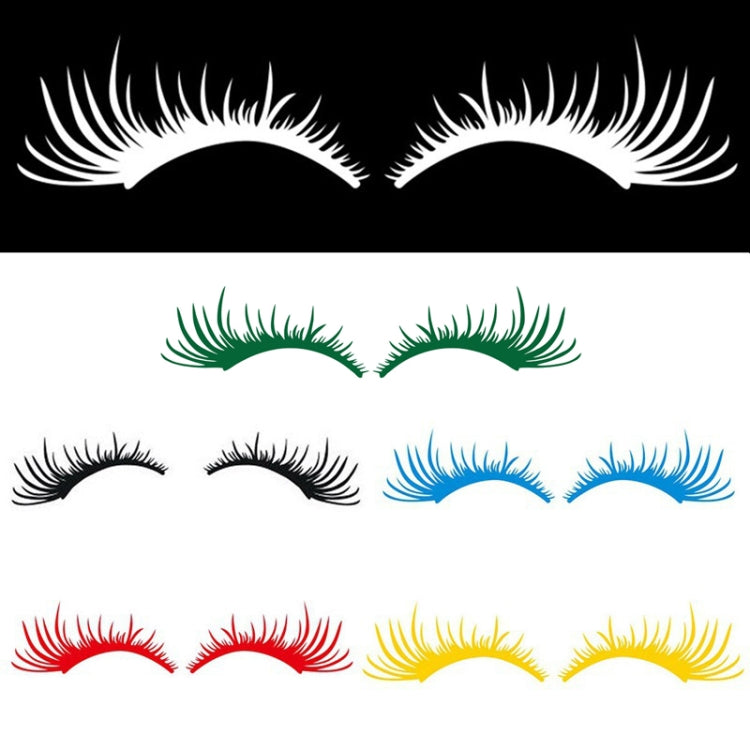 5 Pairs Car Big Lamp Eyebrow Sticker Sexy Eye Eyelash Car Sticker(White) - In Car by buy2fix | Online Shopping UK | buy2fix