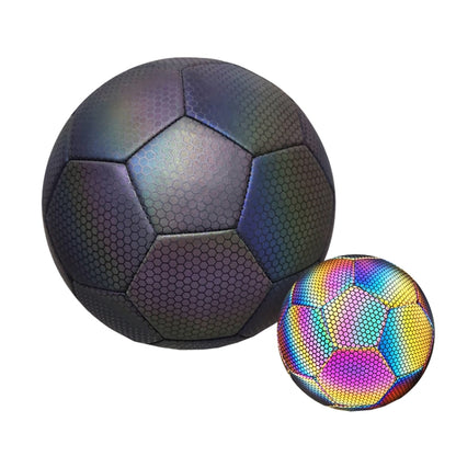 MILACHIC Night Light Football PU Opera Sewed School Training Football(No.5 Light Version Honeycomb Black 5062) - Balls by MILACHIC | Online Shopping UK | buy2fix