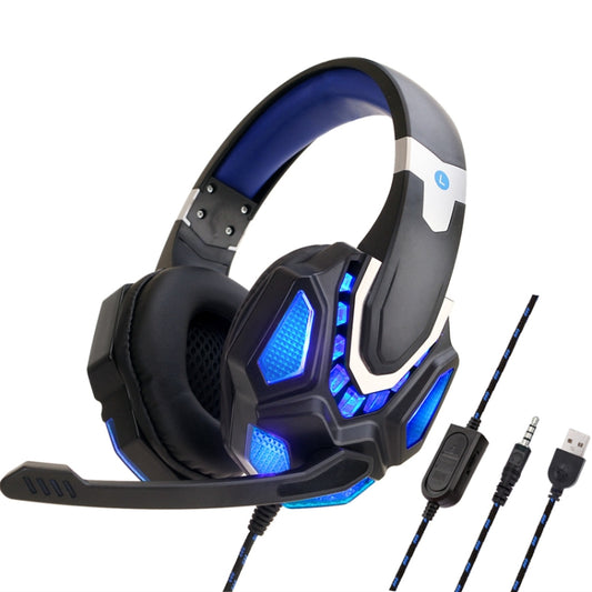 Soyto G10 Gaming Computer Headset For PS4 (Black Blue) - Multimedia Headset by Soyto | Online Shopping UK | buy2fix