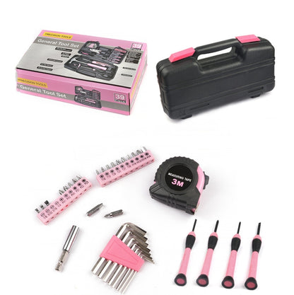 10127 39 In 1 Lady Tool Set Household Hardware Tools(Pink) - Combination Kit by buy2fix | Online Shopping UK | buy2fix