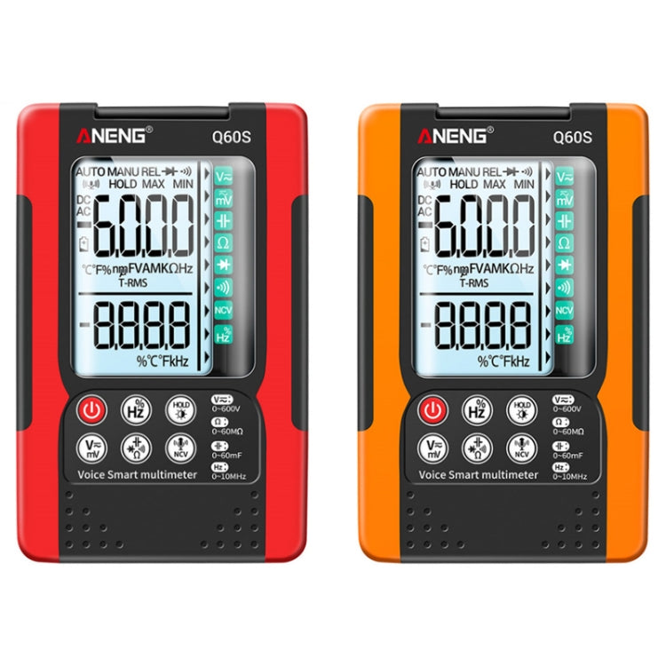 ANENG Automatic Intelligent High Precision Digital Multimeter, Specification: Q60s Voice Control(Orange) - Consumer Electronics by ANENG | Online Shopping UK | buy2fix