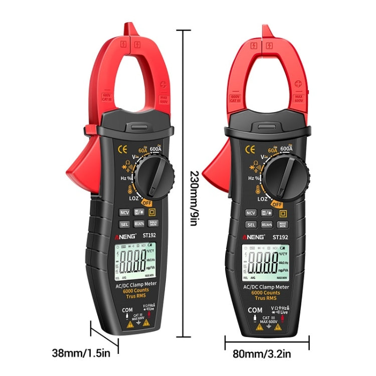 ANENG ST192 600A DC Current Multifunctional AC And DC Clamp Digital Meter - Digital Multimeter by ANENG | Online Shopping UK | buy2fix