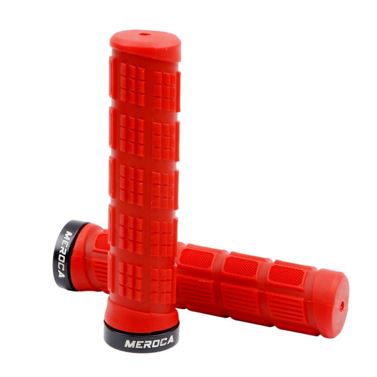 MEROCA Mountain Bike Anti-slip Shock Absorber Riding Grip Cover, Style: One Side Lock ME38 Red - Outdoor & Sports by MEROCA | Online Shopping UK | buy2fix