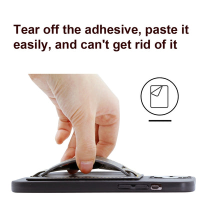2 PCS Leather Phone Card Sleeve Back Sticker Wrist Pull Strap Holder(Black) - Hand-Sticking Bracket by buy2fix | Online Shopping UK | buy2fix