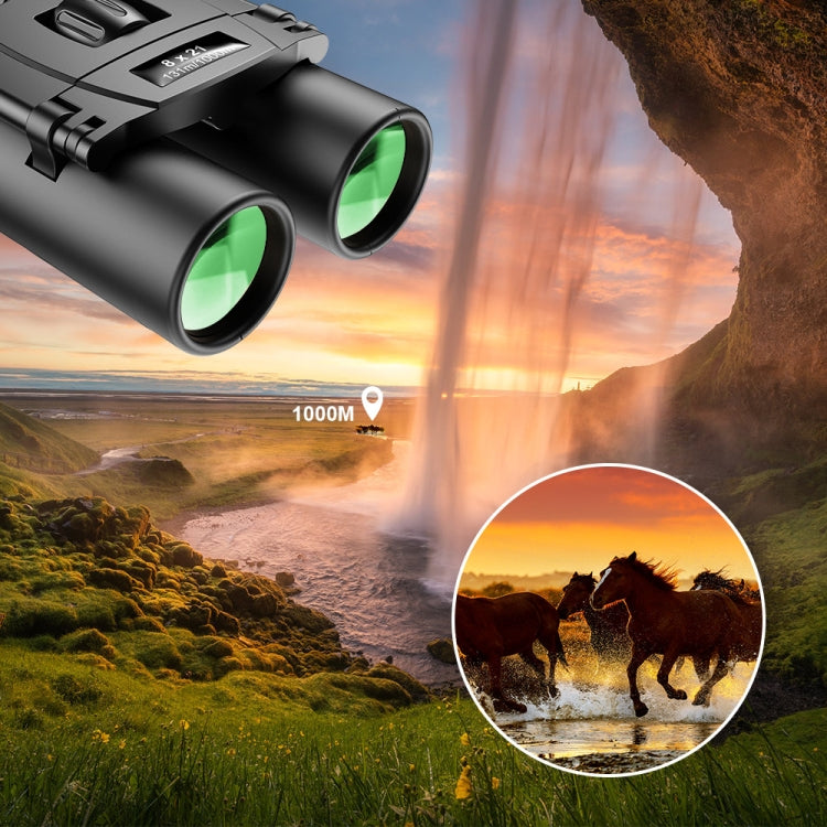 APEXEL 8 x 21 Zoom Binoculars Telephoto 3000m Long Distance Foldable HD Mini Telescope(Black) - Binoculars by APEXEL | Online Shopping UK | buy2fix