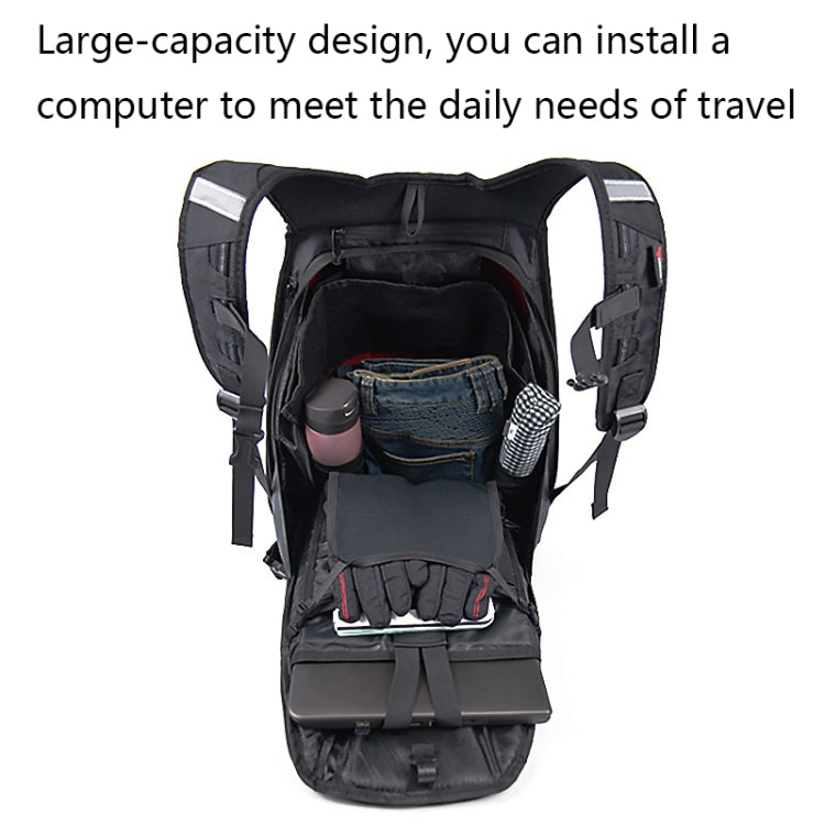 MOTOCENTRIC 11-MC-0077 Motorcycle EVA Turtle Shell Shape Riding Backpack(Black) - In Car by MOTOCENTRIC | Online Shopping UK | buy2fix