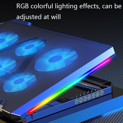 NUOXI Q9 RGB Lighting Effect Laptop Cooler(Black) - Cooling Pads by NUOXI | Online Shopping UK | buy2fix