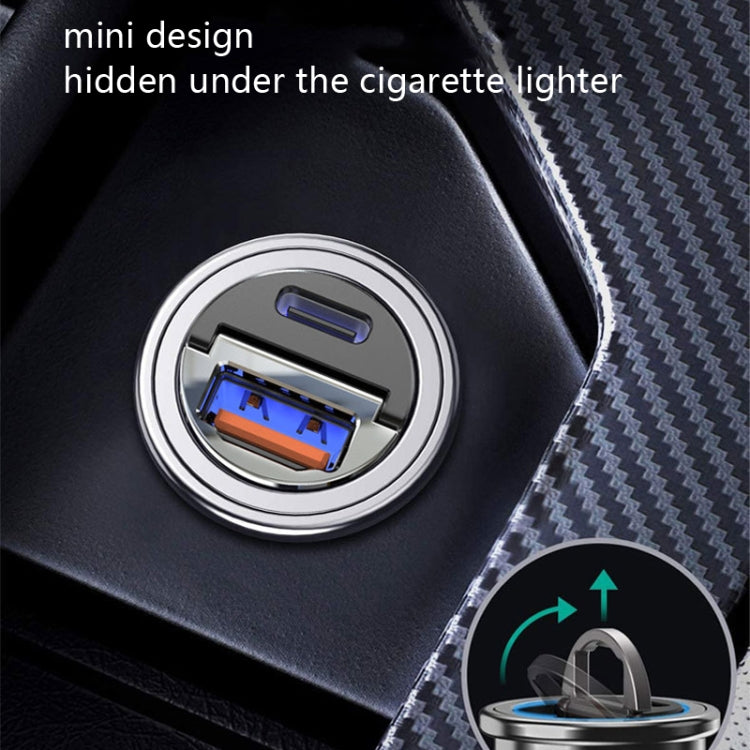 Car Fast Charge One Drag Two Cigarette Conversion Plugs, Model: PD+QC(Black) - In Car by buy2fix | Online Shopping UK | buy2fix