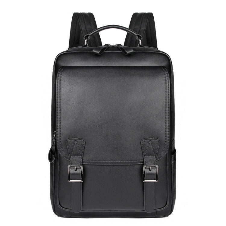 Casual Business Cowhide Leather Backpack Laptop Bag For Men(Black) - Backpack by J.M.D | Online Shopping UK | buy2fix