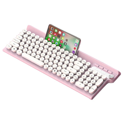LANGTU L3 102 Keys Anti-Spill Silent Office Wired Mechanical Keyboard, Cable Length: 1.5m(Pink) - Wired Keyboard by LANGTU | Online Shopping UK | buy2fix