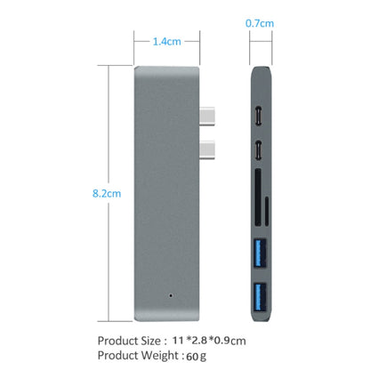 7 In 1 100W USB 3.1 To 20VPD+Card Reader Data+HUB+HDMI 4K Converter(Gray) - Computer & Networking by buy2fix | Online Shopping UK | buy2fix