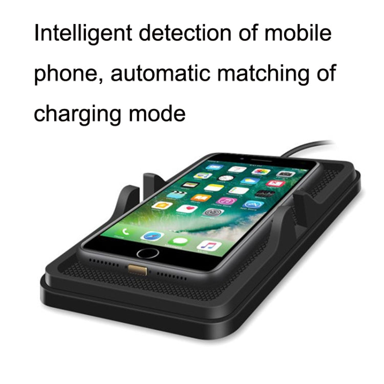 C6 15W 2 In 1 Multi-Function Car Wireless Charger Anti-Slip Launching Pad(Black) - In Car by buy2fix | Online Shopping UK | buy2fix