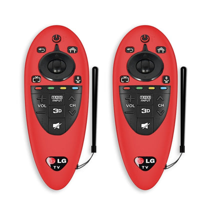 2 PCS Remote Control Dustproof Silicone Protective Cover For LG AN-MR500 Remote Control(Red) - Consumer Electronics by buy2fix | Online Shopping UK | buy2fix