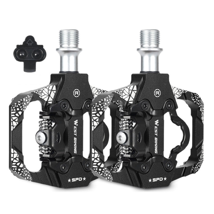 A Pair WEST BIKING YP0802086 Mountain Bike Aluminum Bearing Pedals(Black) - Outdoor & Sports by WEST BIKING | Online Shopping UK | buy2fix