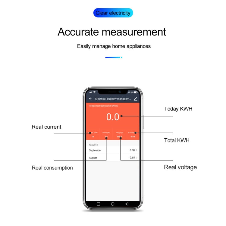 SINOTIMER TM608 Smart WiFi Single-Phase Power Meter Mobile App Home Rail Meter 16A 100-240V - Consumer Electronics by SINOTIMER | Online Shopping UK | buy2fix