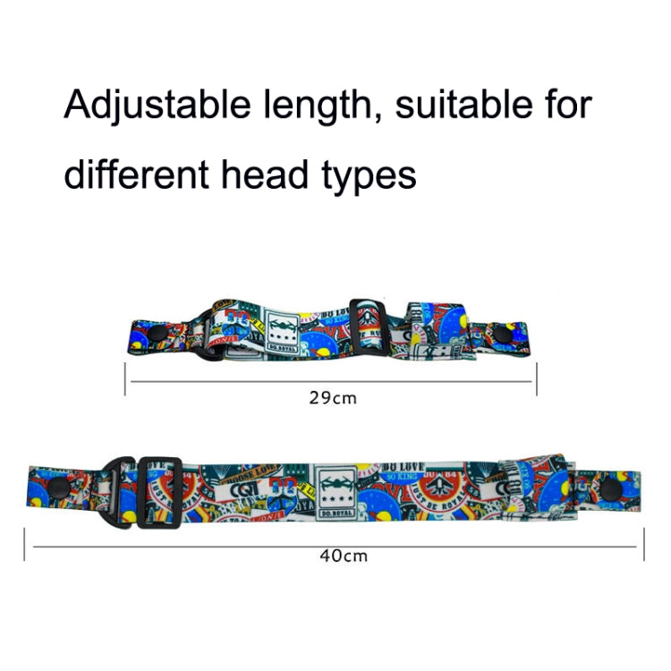 Flight Video Glasses Graffiti Color Headband Fixed Strap For DJI FPV Goggles V2 Strap + Power Line + Pad - DJI & GoPro Accessories by buy2fix | Online Shopping UK | buy2fix