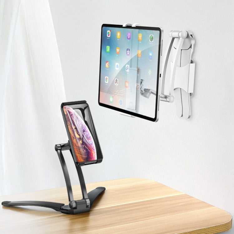 PB-41E Desktop Phone Tablet Lazy Folding Stand(Black) - Lazy Bracket by buy2fix | Online Shopping UK | buy2fix