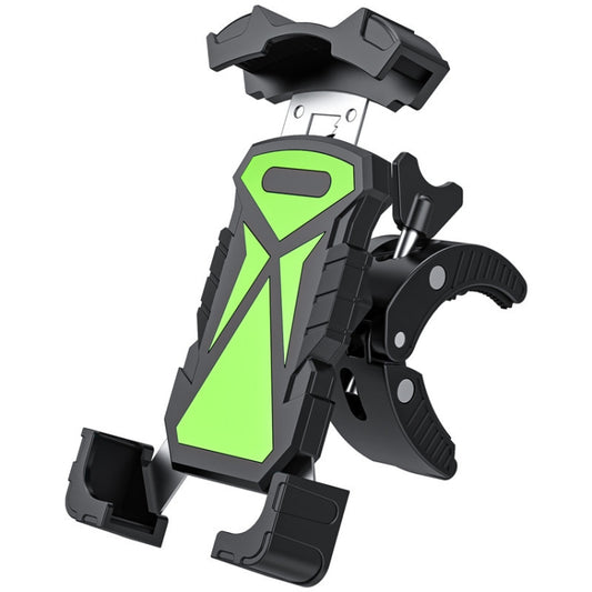 L101+M011 Outdoor Cycling Mechanical Locking Phone Holder(Green) - Outdoor & Sports by buy2fix | Online Shopping UK | buy2fix