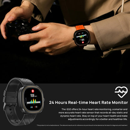 LOANIY G32 1.32 Inch Heart Rate Monitoring Smart Watch(Black) - Smart Wear by LOANIY | Online Shopping UK | buy2fix