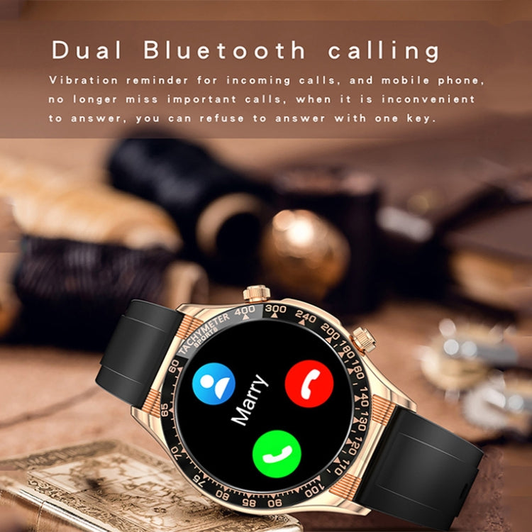 LOANIY E18 Pro Smart Bluetooth Calling Watch with NFC Function, Color: Gold Silicone - Smart Wear by LOANIY | Online Shopping UK | buy2fix