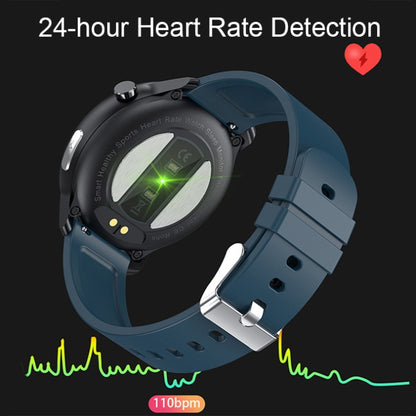 LOANIY E80 1.3 Inch Heart Rate Detection Smart Watch, Color: Black Silicone - Smart Wear by LOANIY | Online Shopping UK | buy2fix