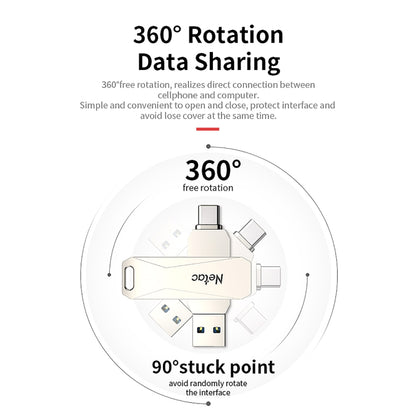 Netac U782C Type-C Dual Interface High-Speed Metal Computer USB Flash Drive, Capacity: 64GB - USB Flash Drives by Netac | Online Shopping UK | buy2fix