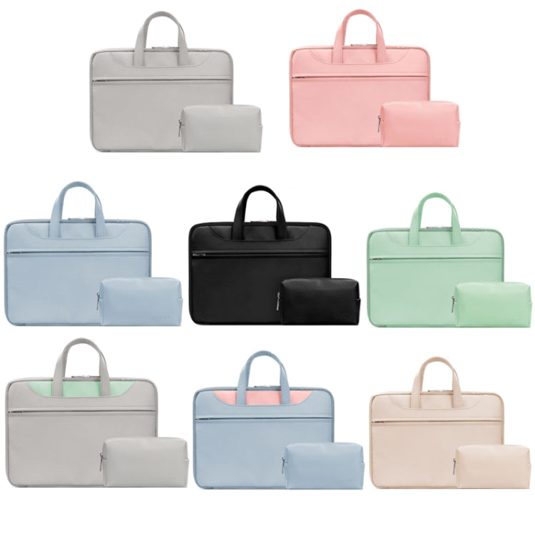 Baona BN-Q006 PU Leather Full Opening Laptop Handbag For 13/13.3 inches(Pink+Power Bag) - 13.3 inch by Baona | Online Shopping UK | buy2fix