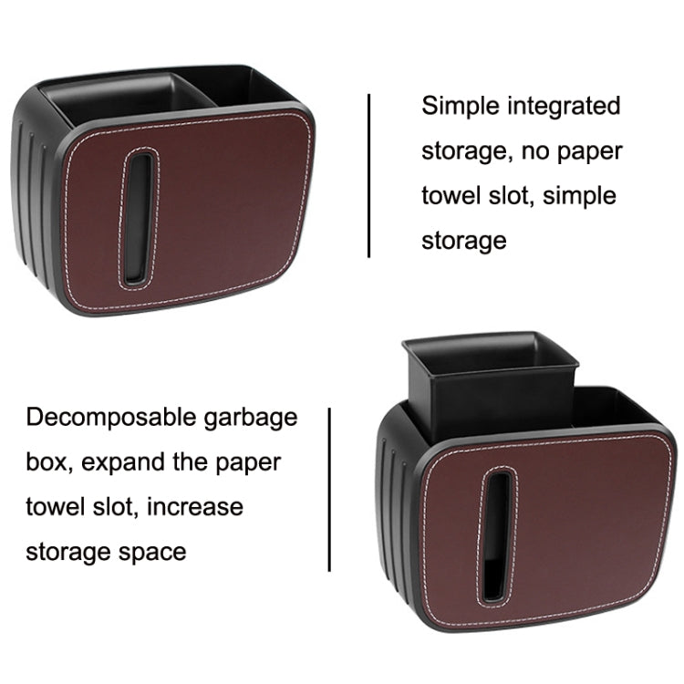 Car Drain Tissue Box Umbrella Storage Pocket Bag Storage Box Car Trash Can(Beige) - In Car by buy2fix | Online Shopping UK | buy2fix