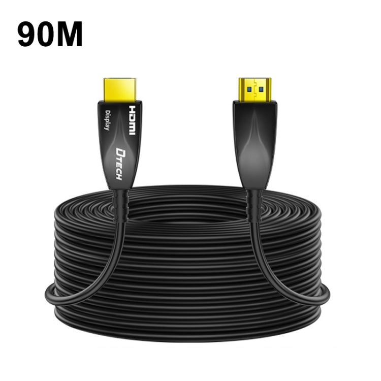 DTECH HDMI 2.0 Version Fiber Optical Line 4K 60Hz Large Screen TV Engineering Wiring, Length: 90m - Cable by DTECH | Online Shopping UK | buy2fix