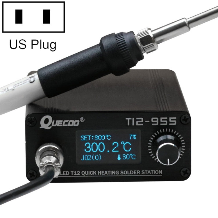 QUECOO 1.3-inch Screen Constant Temperature Soldering Iron, Set: US Plug (955+907) - Electric Soldering Iron by QUECOO | Online Shopping UK | buy2fix