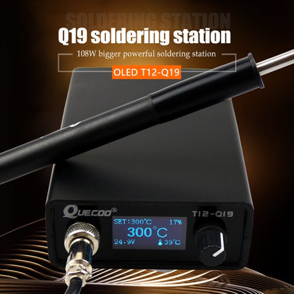 QUECOO 1.3 Inch Display Soldering Station with Handle, Set: EU Plug (Q19+907) - Home & Garden by QUECOO | Online Shopping UK | buy2fix