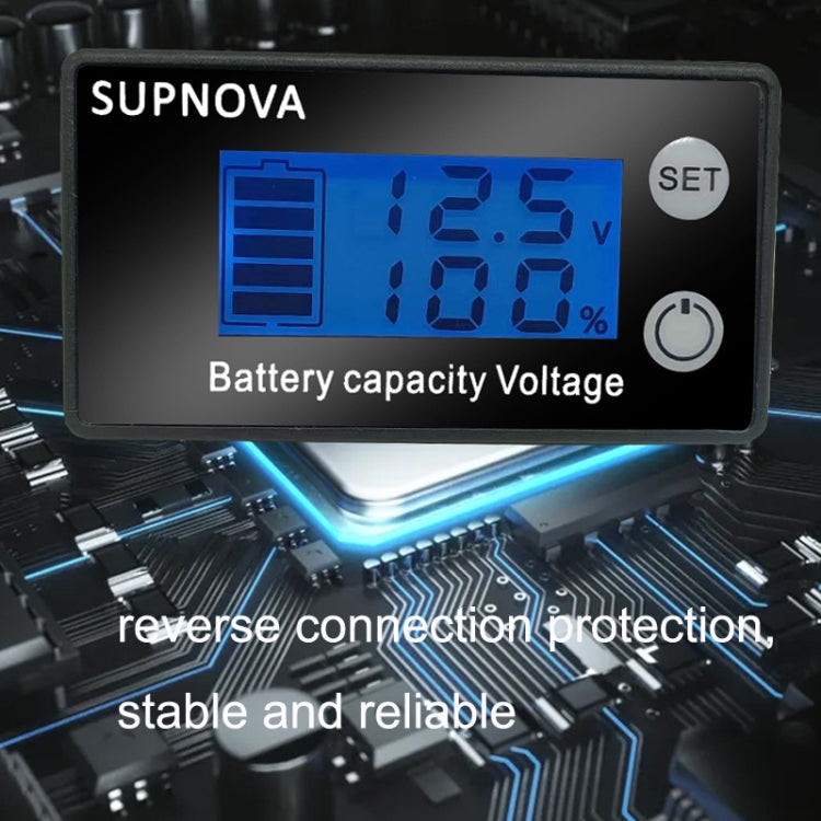 SUPNOVA LCD Two-wire Voltage and Electricity Meter DC Digital Display Voltmeter(Blue) - Consumer Electronics by SUPNOVA | Online Shopping UK | buy2fix