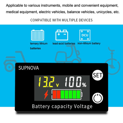 SUPNOVA LCD Color Screen DC Voltmeter Lithium Storage Battery Meter, Style: Waterproof Type - Consumer Electronics by SUPNOVA | Online Shopping UK | buy2fix