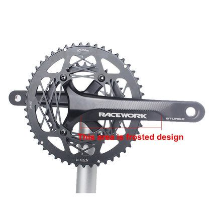 RACEWORK RKRFA Road Bike Aluminum Alloy 22-speed Crankset, Spec: 53-39T with BB - Outdoor & Sports by RACEWORK | Online Shopping UK | buy2fix